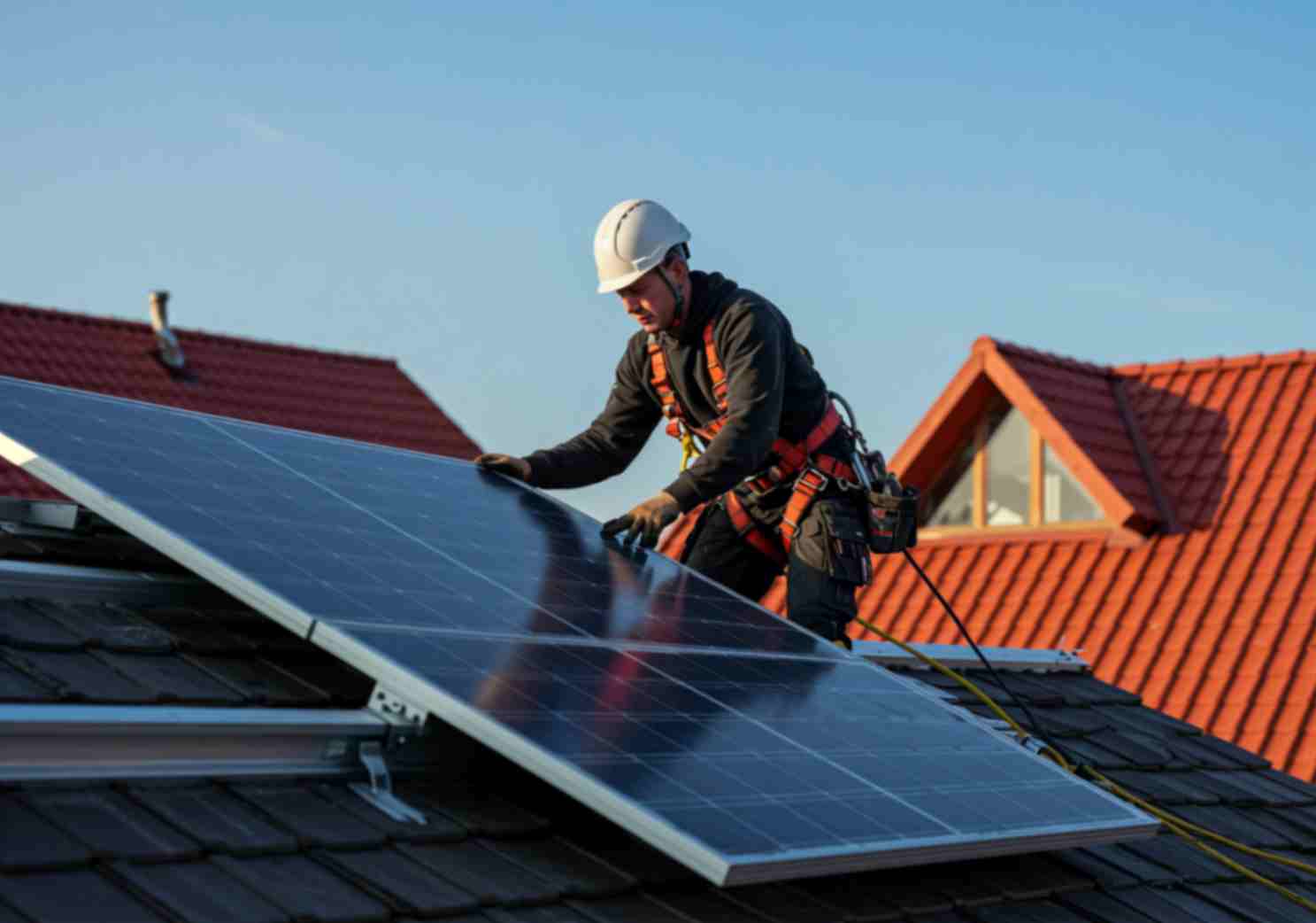 Residential rooftop solar panel system